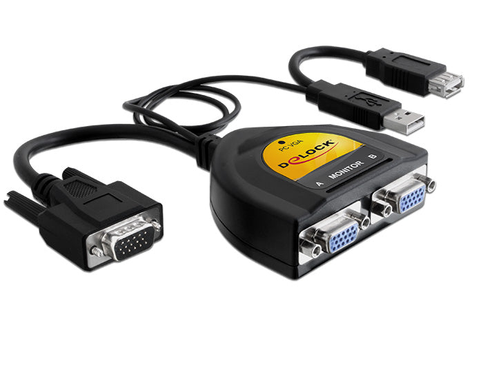 Delock 2 Port VGA Data Splitter 450 MHz Delock 2 Port VGA Data Splitter 450 MHz